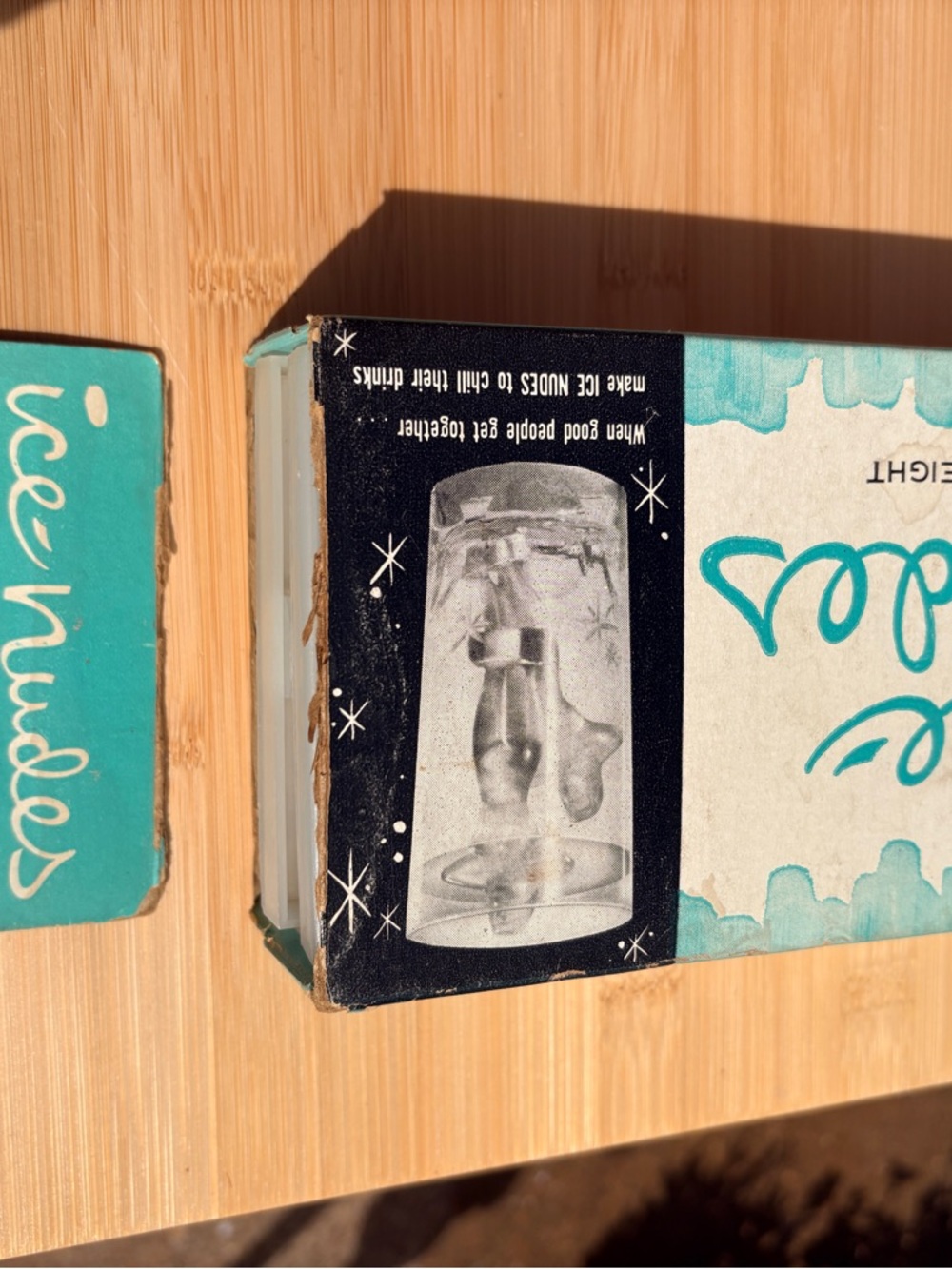 VTG ice nudes Teal Box - Novelty Ice Cube Mold Set - Picture 2 of 11